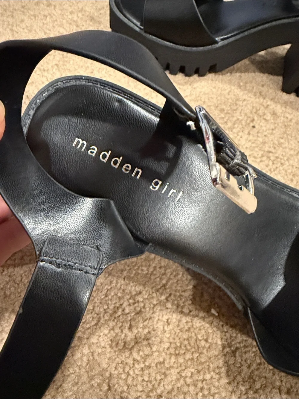 Madden Girl Chunky Buckle Platform Sandals